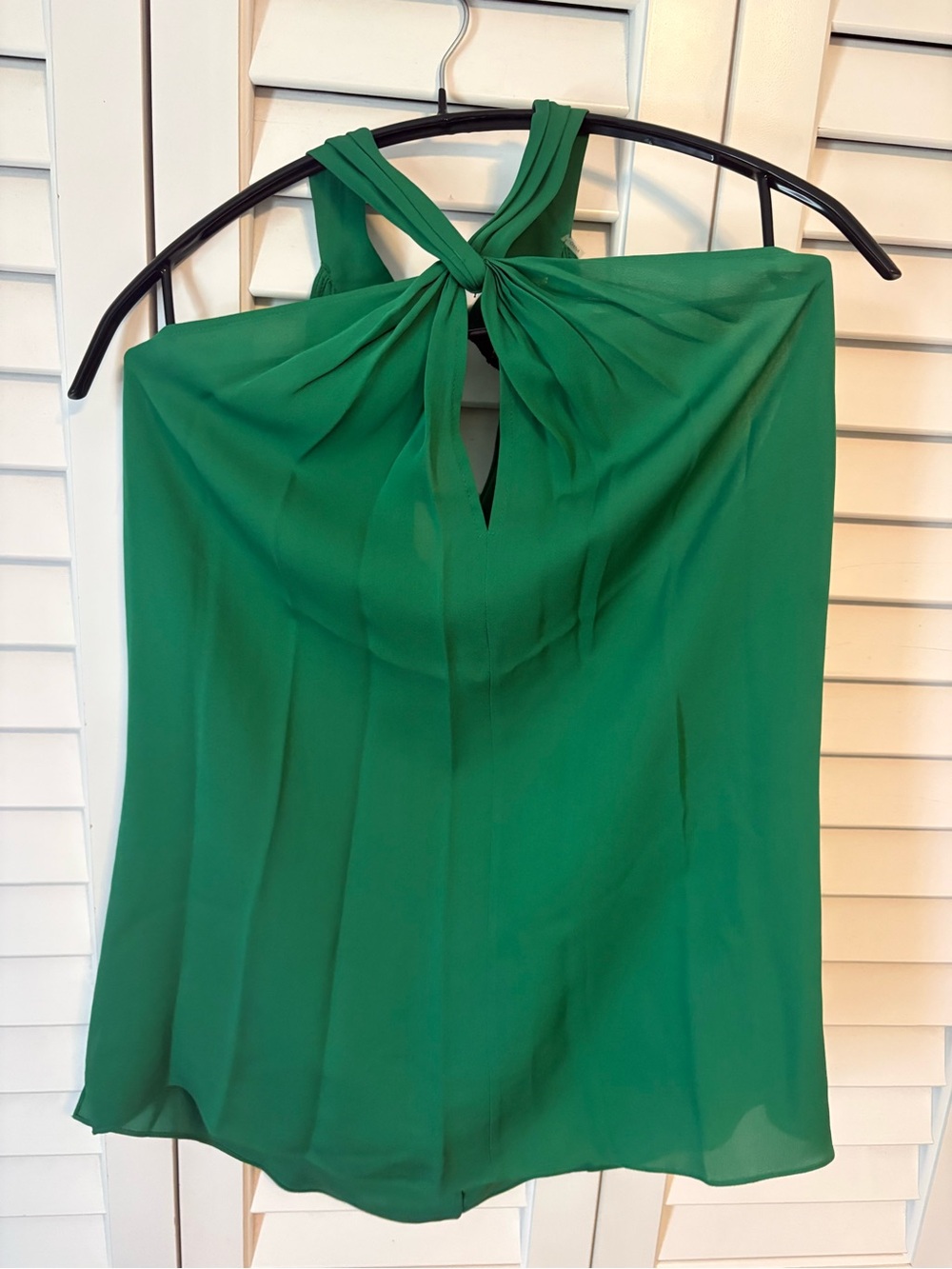 Kobi Halperin Emerald Green Twisted Halter Camisole